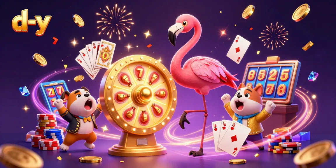 Spin the prize wheel at d-y with vibrant characters and exciting casino elements!