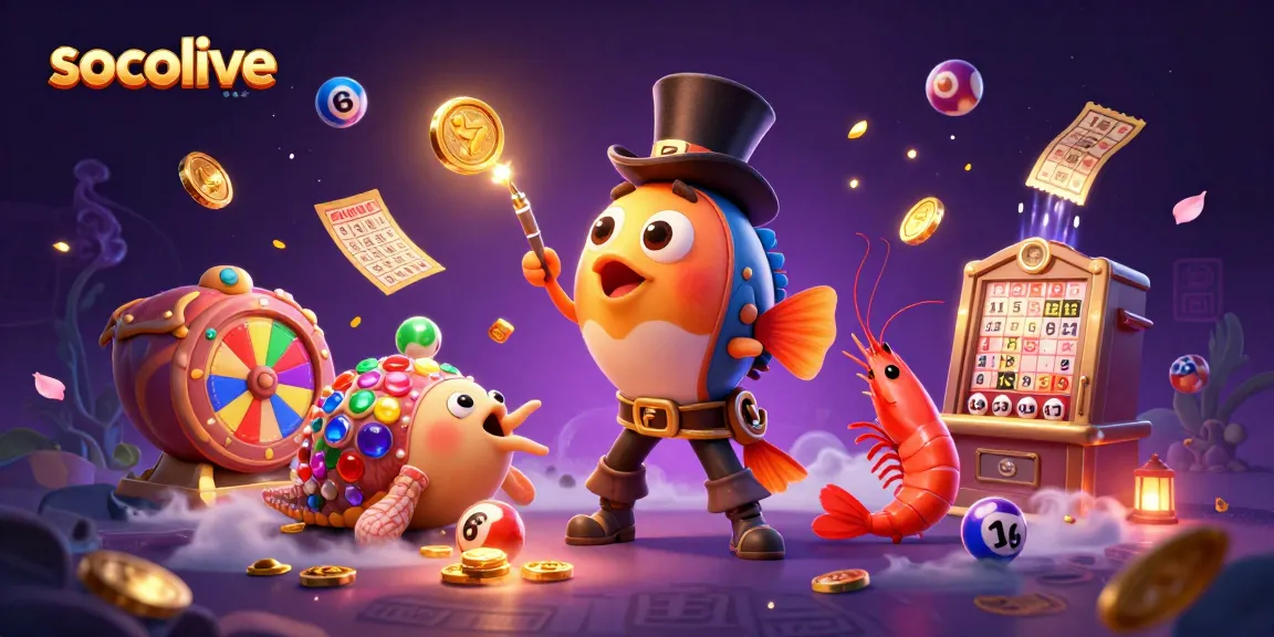 Socolive offers an exciting underwater gambling experience with colorful lottery elements and games.