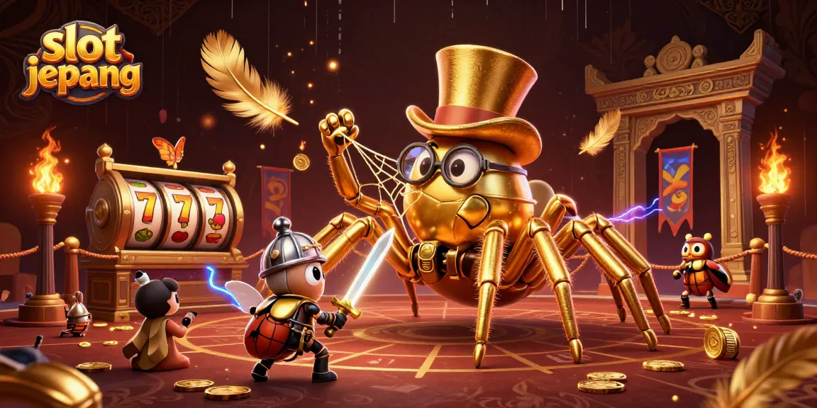 Experience the excitement of slot jepang with a brave beetle knight battling in a vibrant casino scene.